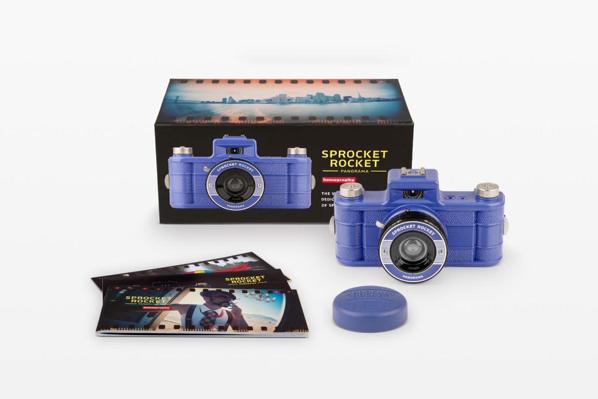 Lomography Sprocket Rocket Camera - 35mm Panoramic Baja Blue